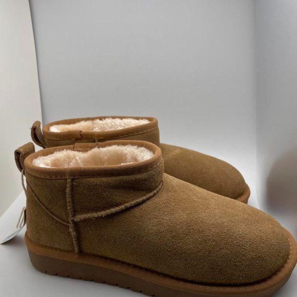 CUSHIONAIRE Women's Cozy pull on boot Chestnut Size 8 - Picture 2 of 6